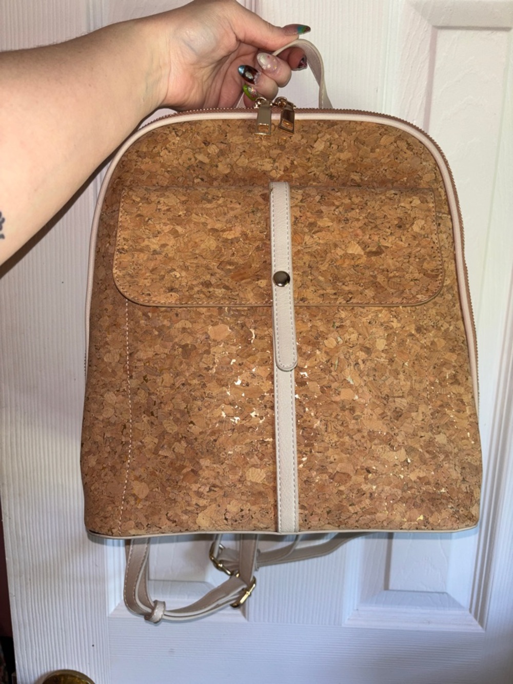 Miztique Cork Backpack with Cream Trim